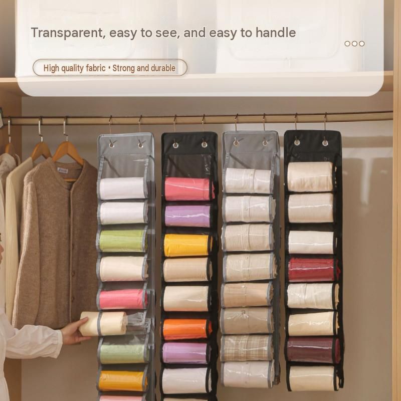 Black Home Organisation Set - 6 Pocket Handbag Hanging Organiser and 16 Slot view 11