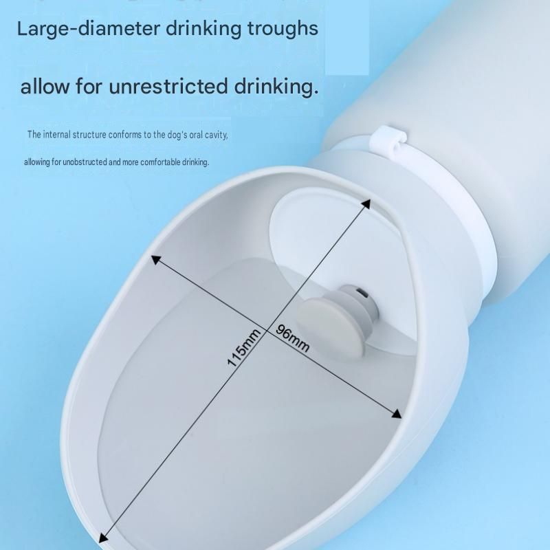 Yellow Portable Dog Water Bottle 550ml - Grade Silicone view 8