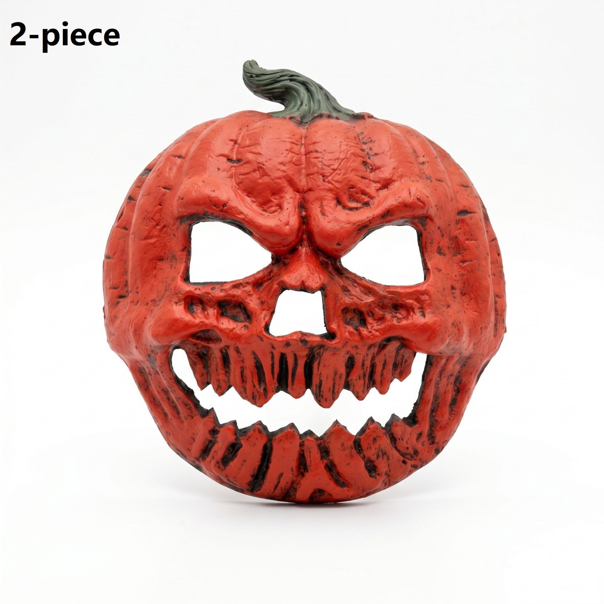 2-pack Scary Pumpkin Mask - PU Foam Pumpkin Head Costume Prop — image 1