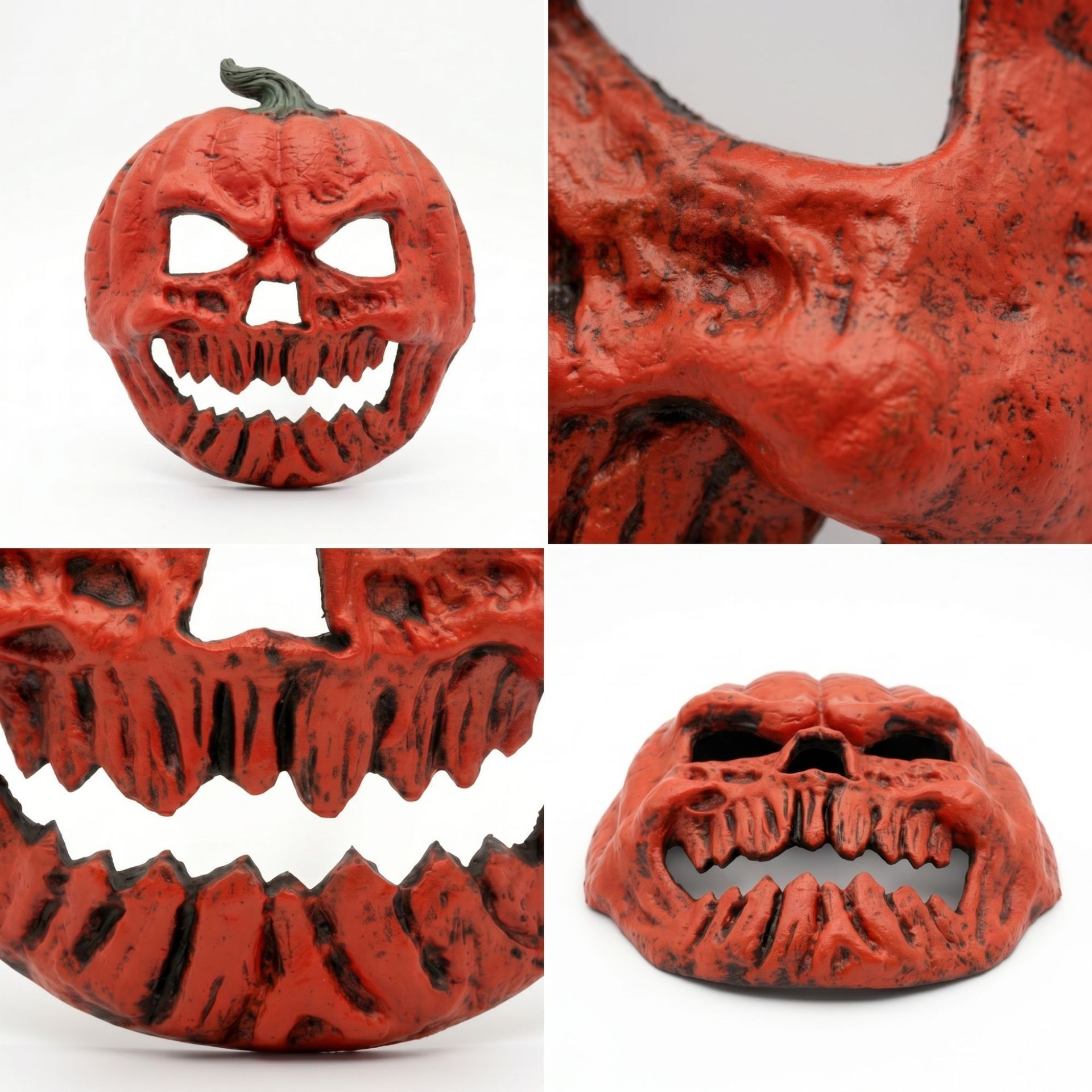 3-pack Scary Pumpkin Mask - PU Foam Pumpkin Head Costume Prop view 4