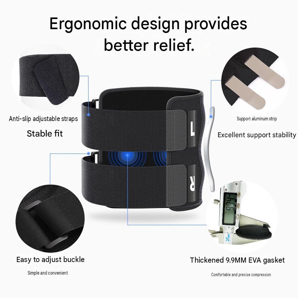 Adjustable Leg Support Brace Black（Pack of 2）- Ergonomic Leg Support with Dual view 4