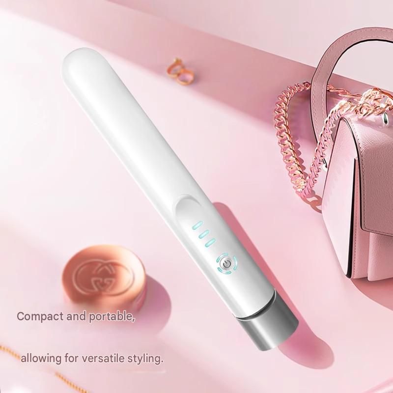 White Mini Cordless Hair Straightener - 3 Temperature Settings view 3