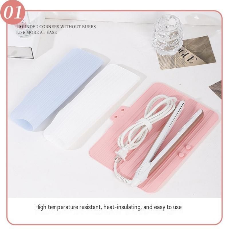 White Cordless Mini Hair Straightener and White Curler and Heat Resistant view 10