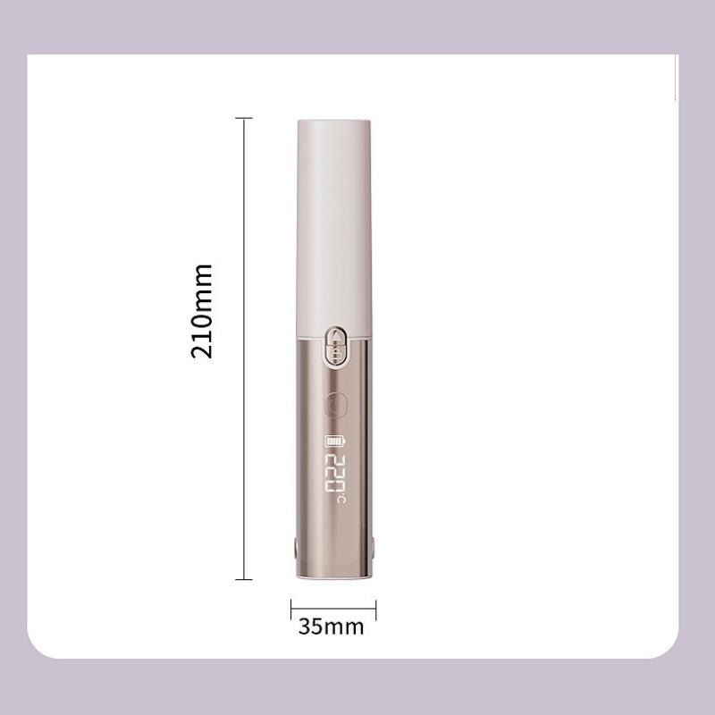 Pink Cordless 2-in-1 Hair Straightener and Curler - Rechargeable Mini Styling view 11