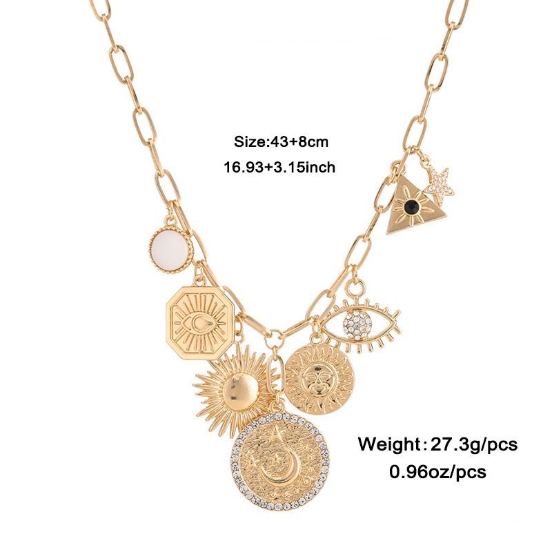 Celestial Magic Jewelry Set （Bracelet and Necklace ）- Gold Tone Iron and Zinc view 3