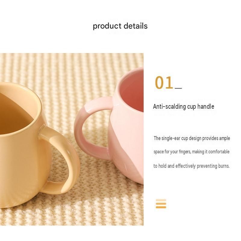 2 pack （Purple and Blue ）Macaron Ceramic Mug 480ml - Large Belly Coffee Cup view 8