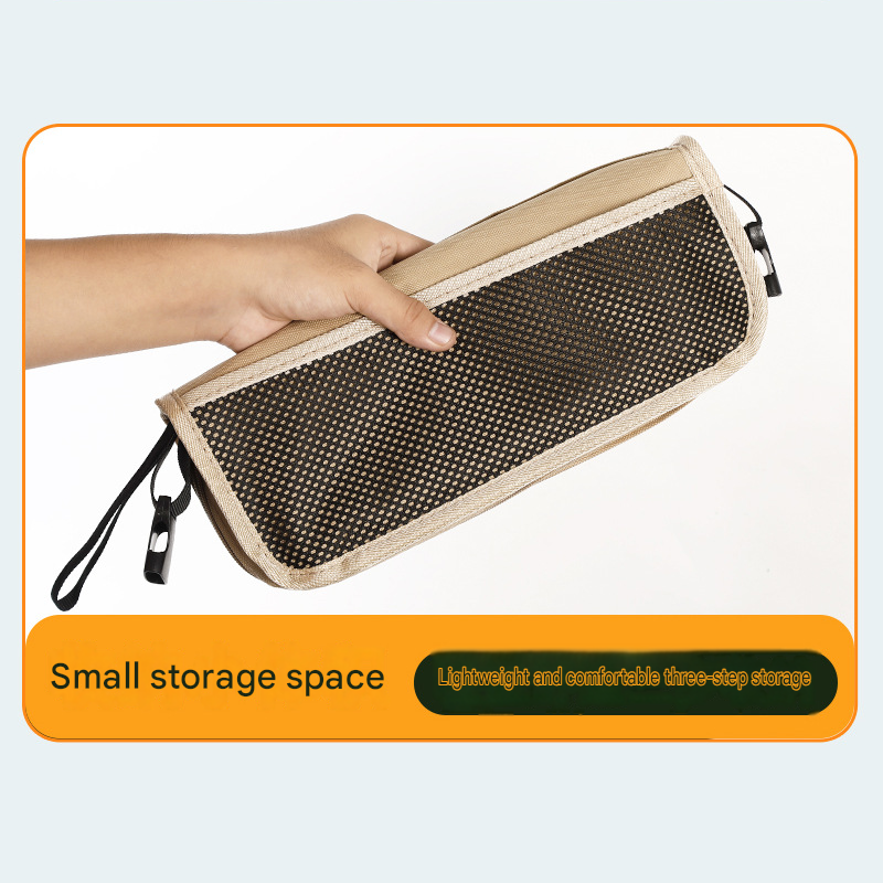 Beige 2 Pack Portable foldable stool with a crossbody strap - High Carbon view 8