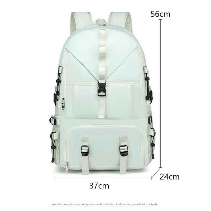 Black Large Capacity Travel Backpack - Waterproof Polyester Hiking Rucksack view 12