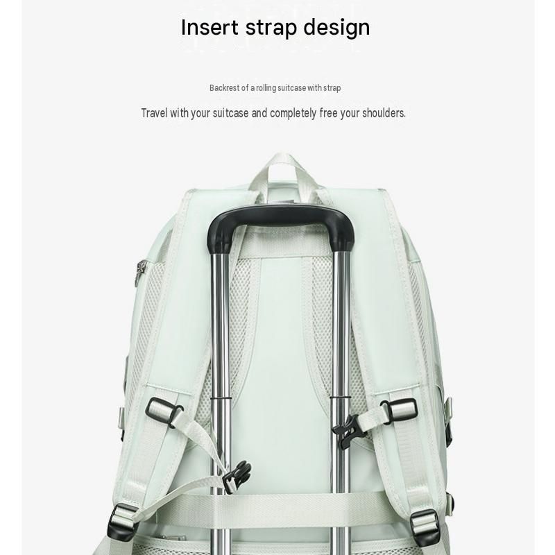 Grey Large Capacity Travel Backpack - Waterproof Polyester Hiking Rucksack view 9