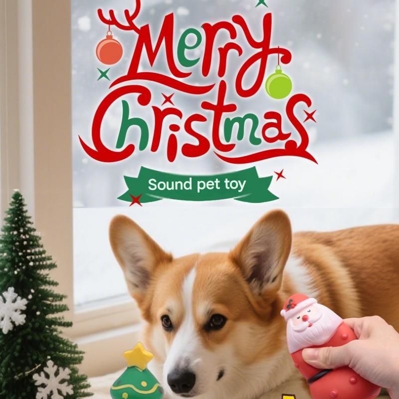 Dog Christmas Squeaky Toys（Christmas Tree） – Festive Designs view 2