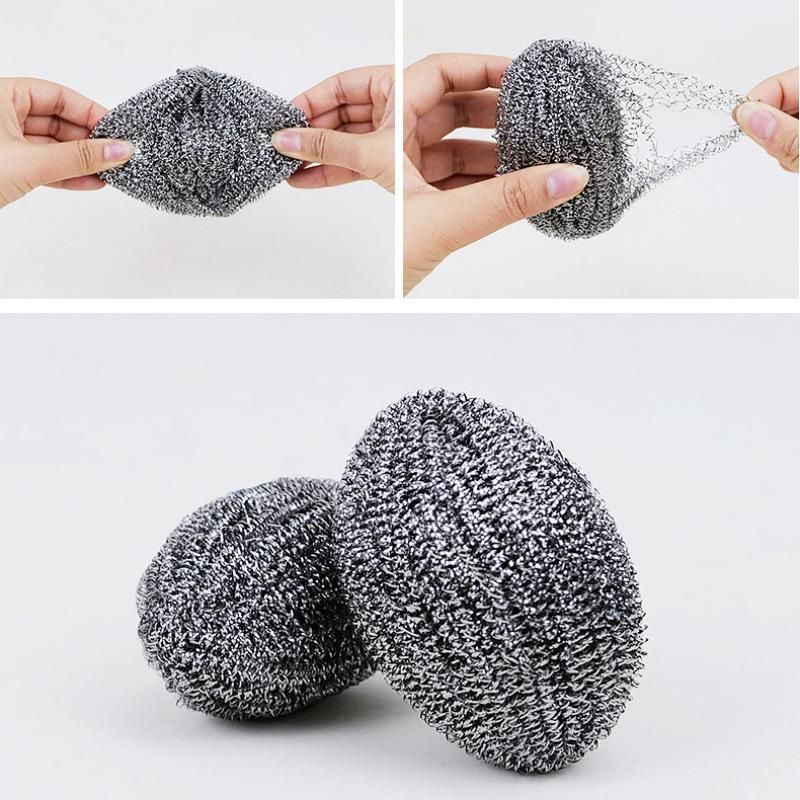 9 Pack Stainless Steel Scouring Pad with Hanging Loop - Heavy Duty Kitchen view 11