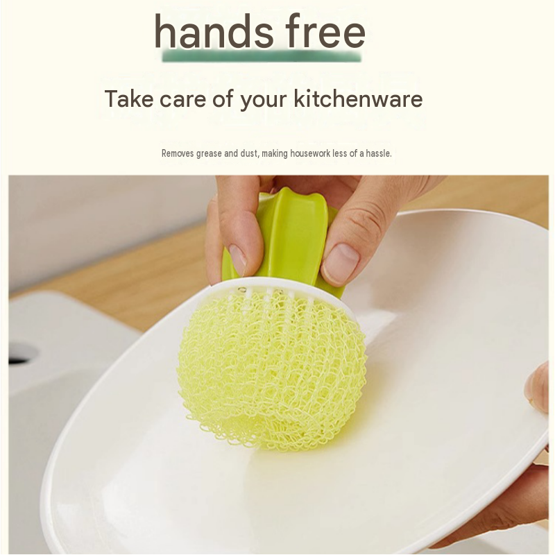 Cactus-shaped nano cleaning brush set with 3 pack yellow replacement heads and view 5
