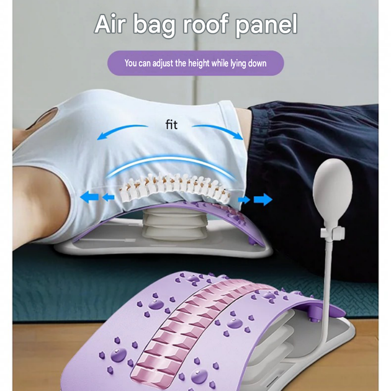 Purple Adjustable Lumbar Stretcher with Airbag - PP TPR Magnetic Surface view 5