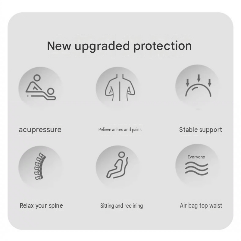 Blue Adjustable Lumbar Stretcher with Airbag - PP TPR Magnetic Surface view 3