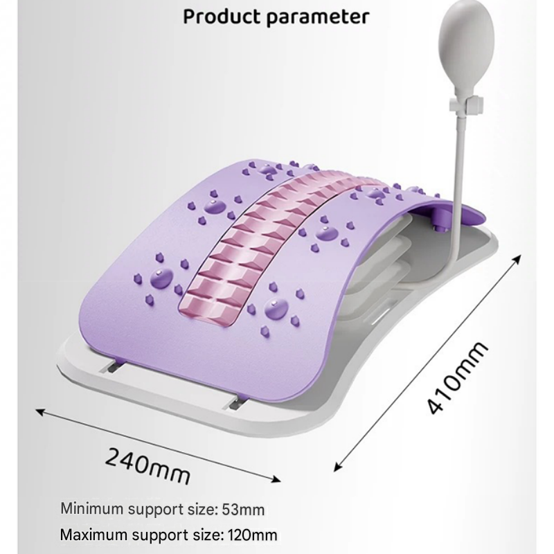 Blue Adjustable Lumbar Stretcher with Airbag - PP TPR Magnetic Surface view 8