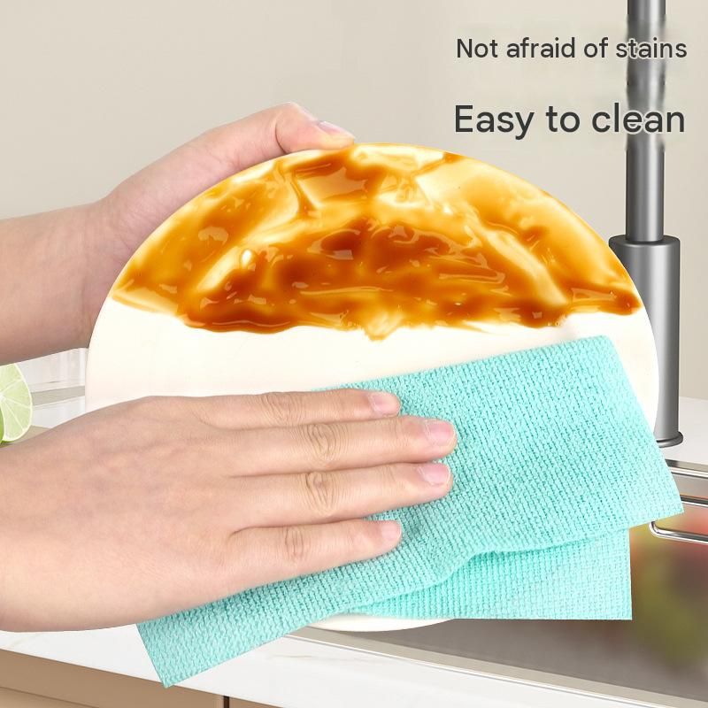Green Disposable Microfiber Cleaning Cloths-Buy two get one free view 5