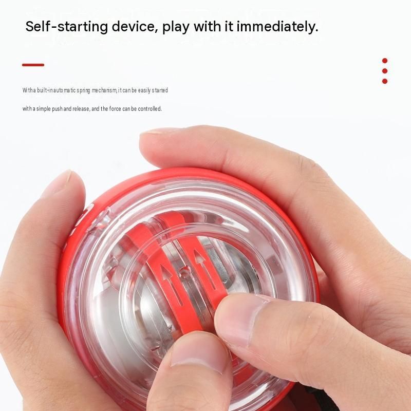 Red Autostart Gyro Ball Wrist Trainer - Zinc Alloy Core view 5