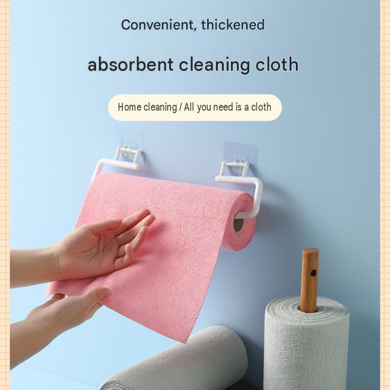 3 Pack Pink Microfiber Cleaning Cloth Roll - 25x25cm Thickened Absorbent Wipes view 2