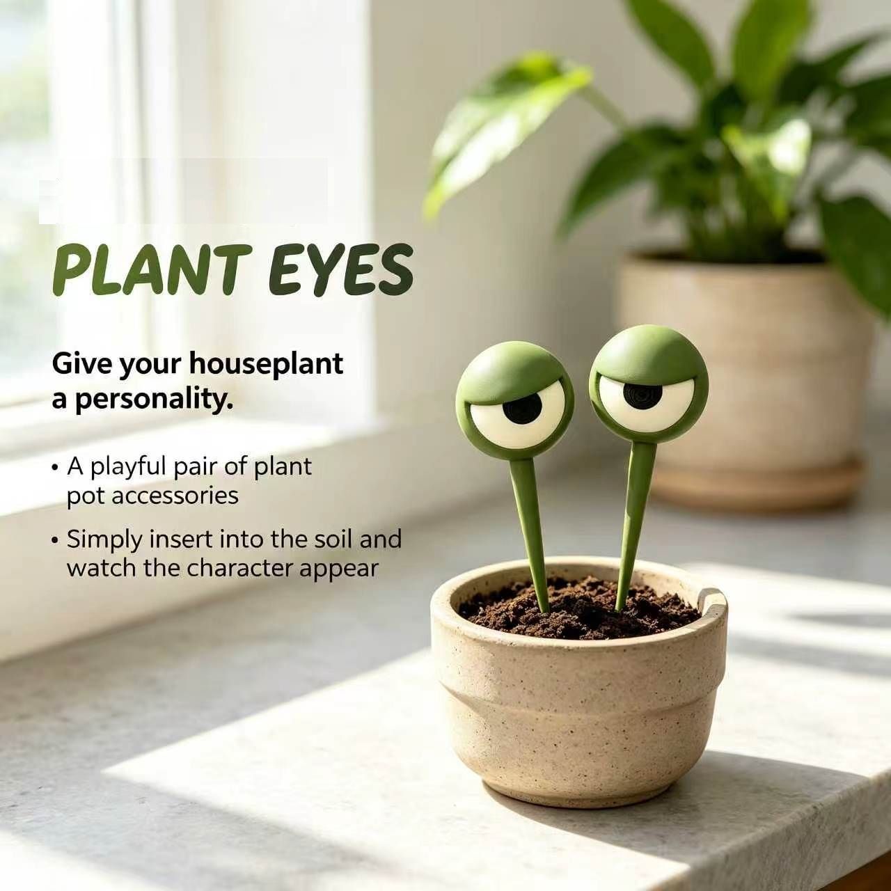1 pair Eyes flowerpot decorative ornaments - 3D Printed Pot Decorations view 2