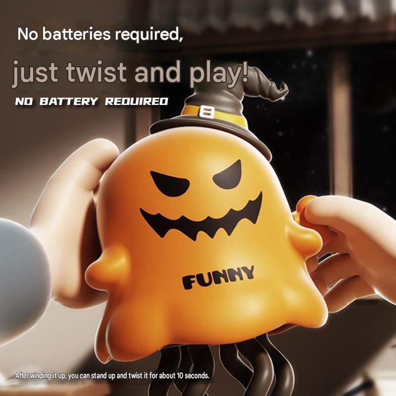 Pumpkin-inspired design Wind Up Dancing Toy - Halloween and Christmas ABS view 6