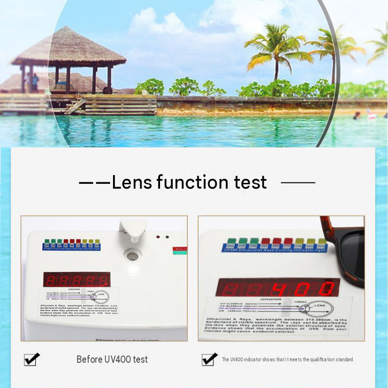 Black Foldable Sunglasses for Women - Protection Fashion Square Round Frame view 7