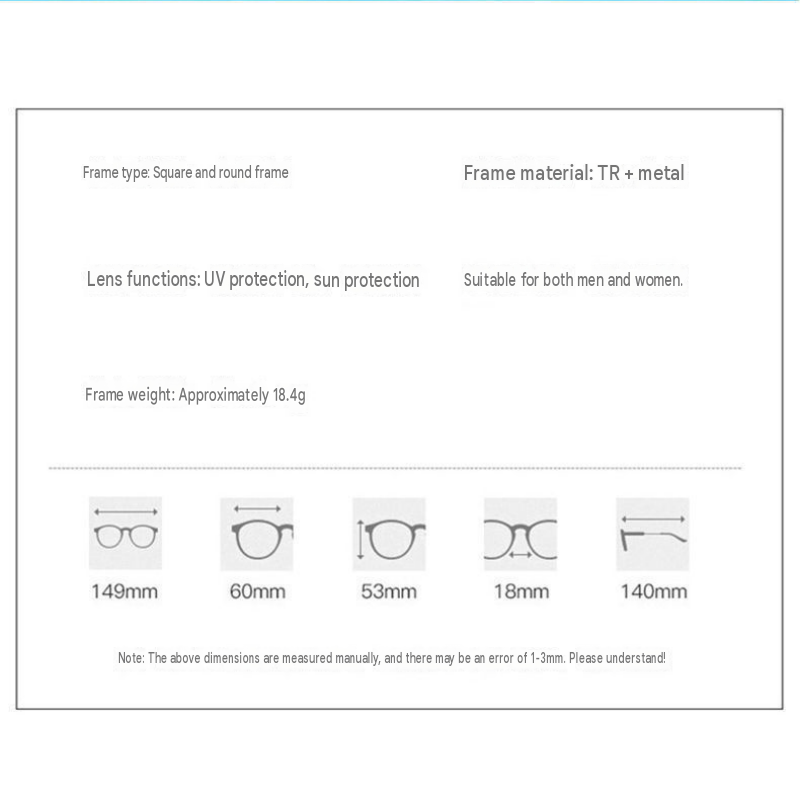 Black Foldable Sunglasses for Women - Protection Fashion Square Round Frame view 8