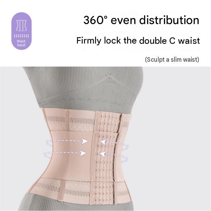 Black Size XXL Women's Waist Trainer Cincher - 7 Steel Bones Double Layer Mesh view 7