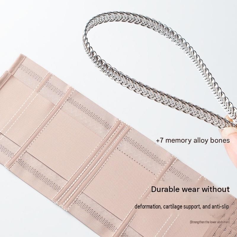 Beige Size XXL Women's Waist Trainer Cincher - 7 Steel Bones Double Layer Mesh view 4