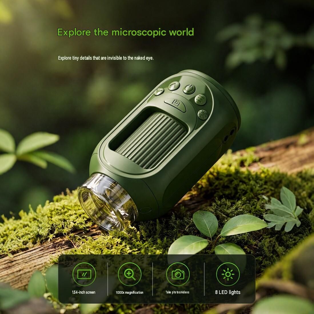 Green Portable Digital Microscope - 1000x Magnification view 2