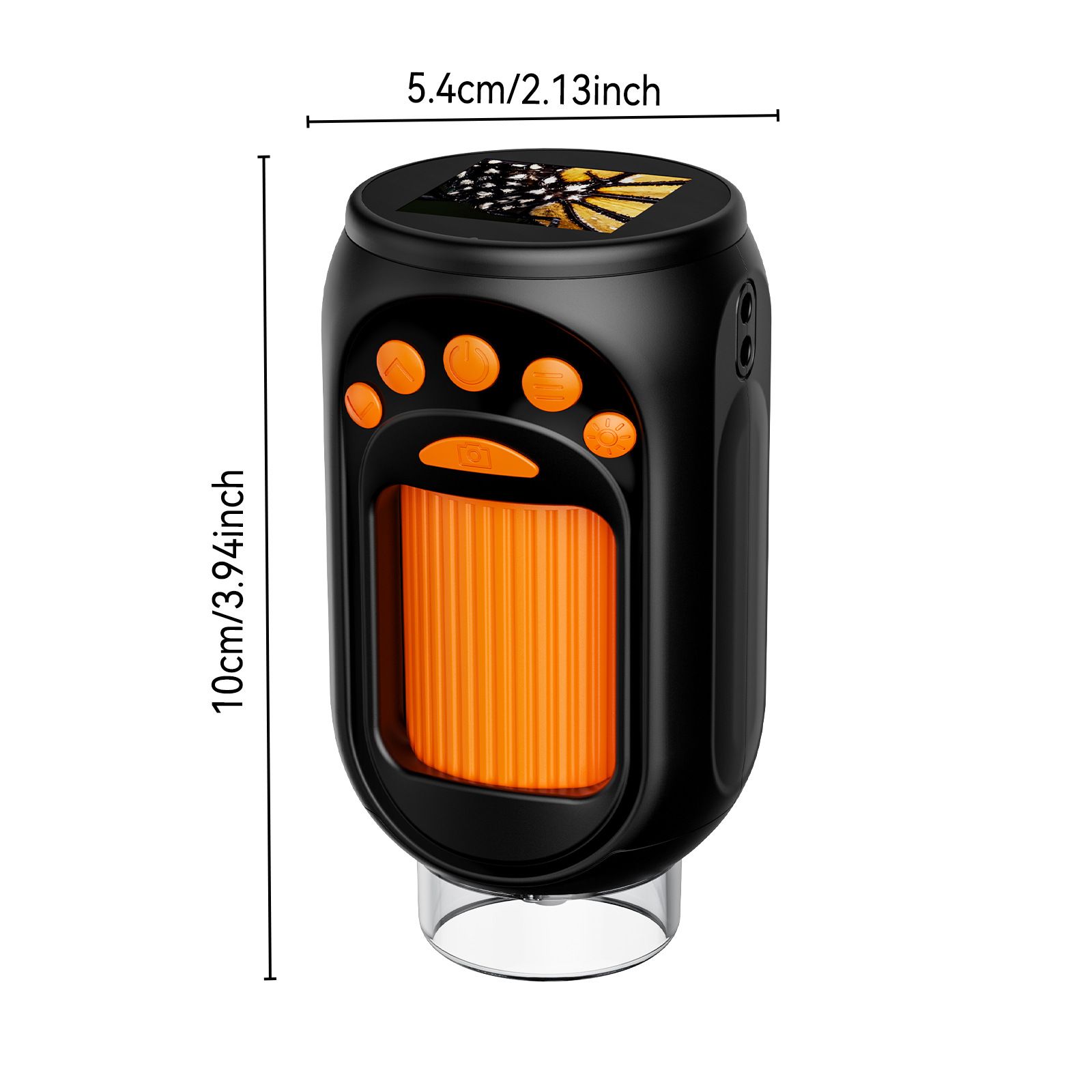 Black orange Portable Digital Microscope - 1000x Magnification