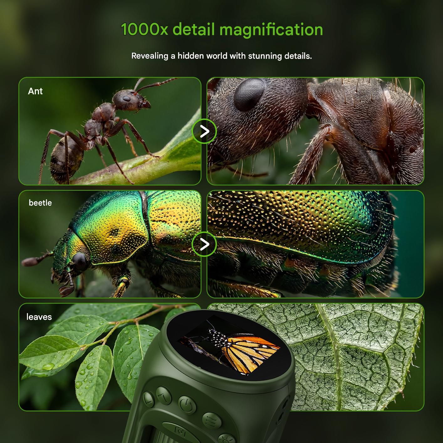 White Portable Digital Microscope - 1000x Magnification view 4