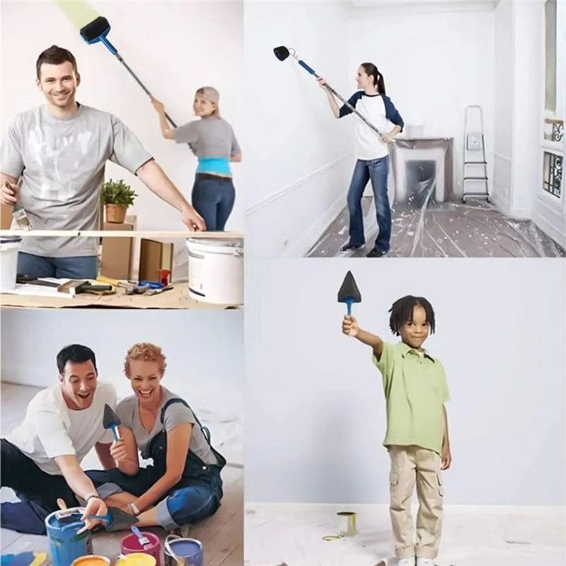 5-piece Paint Roller Set with Fillable Roller and Edger - Leak Proof Wall view 8