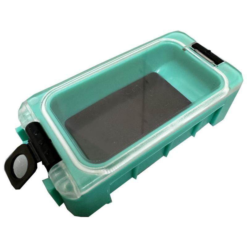 8 pack Green Magnetic Fishing Tackle Box - Modular Waterproof Storage Case for