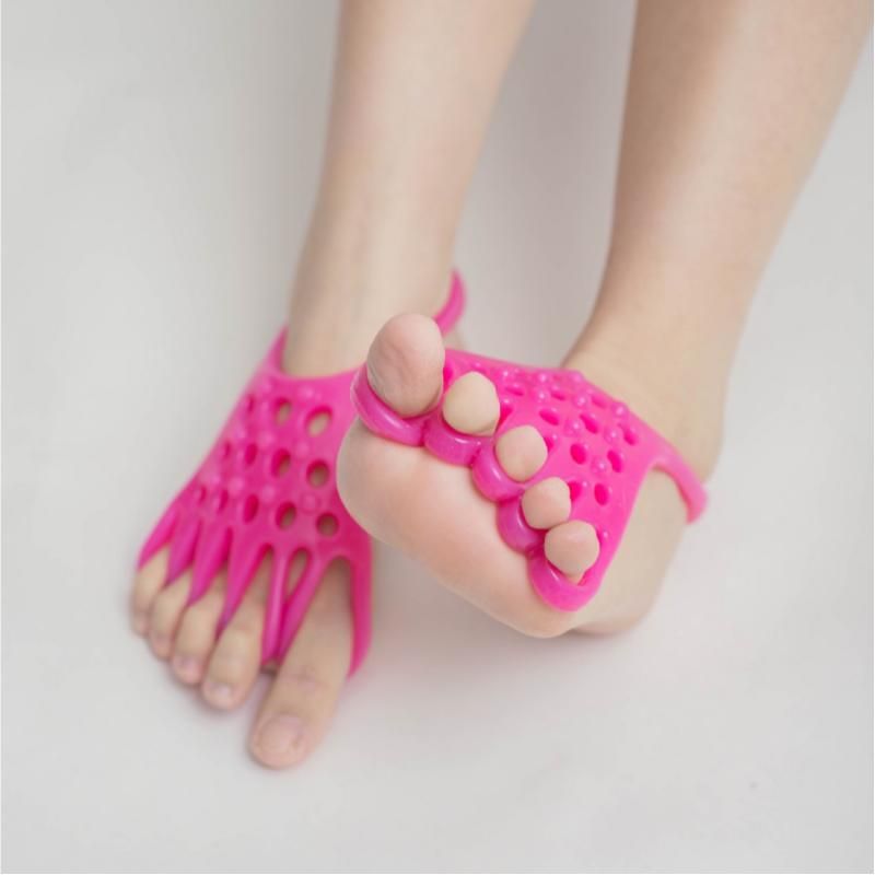 2 pairs Red Silicone Foot Stretcher and Toe Separator - TPR Yoga Stretching view 7