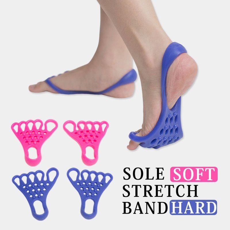 2 pairs Blue Silicone Foot Stretcher and Toe Separator - TPR Yoga Stretching view 2
