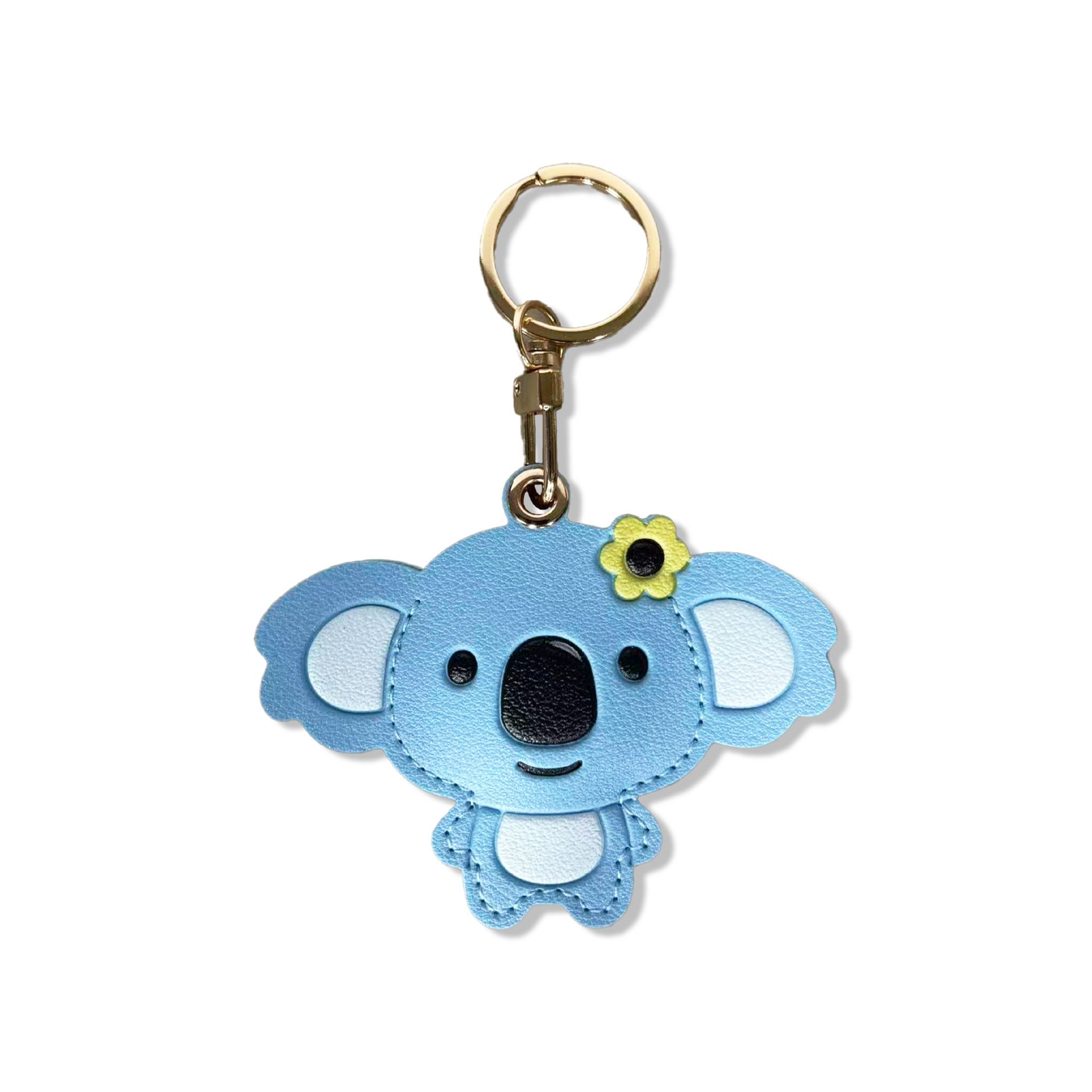 Blue Cute Koala Leather Keychain & Card Holder - Adorable Animal Accessory for — image 1