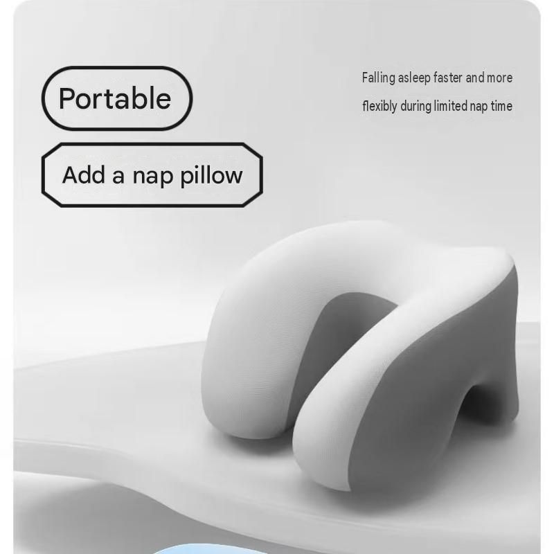 Dark Grey-Grey Ergonomic Memory Foam Nap Pillow - Hollow Design view 7