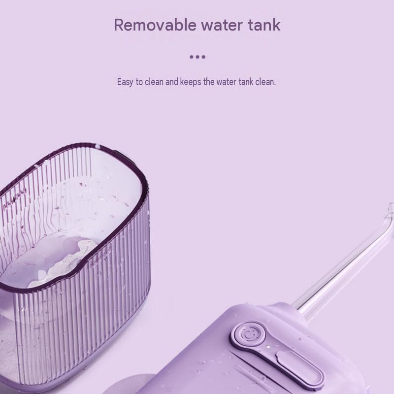 White Portable Electric Water Flosser - 3 Cleaning Modes view 10