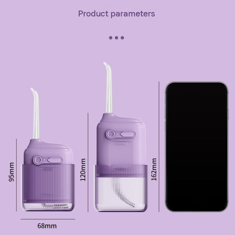White Portable Electric Water Flosser - 3 Cleaning Modes view 12