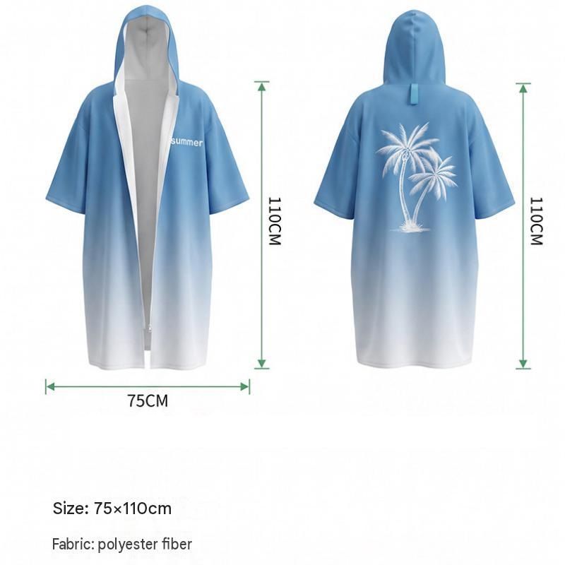 2 pack Quick Dry Microfiber Surf Poncho Towel（Style 1）- Hooded Changing Robe view 8