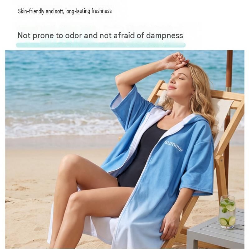 2 pack Quick Dry Microfiber Surf Poncho Towel（Style 2）- Hooded Changing Robe view 6