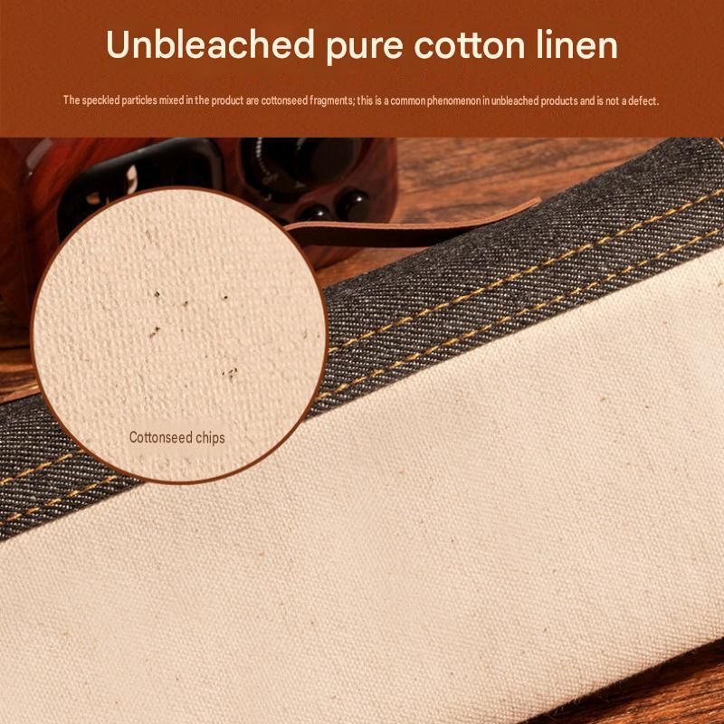 Blue Vintage Denim Pencil Case - Large Capacity Canvas Pen Holder with Double view 8