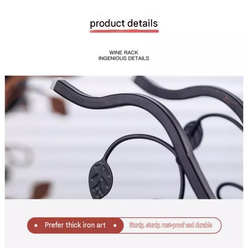 Black Electric Wine Opener and Black Decorative Iron Wine Rack Set view 12