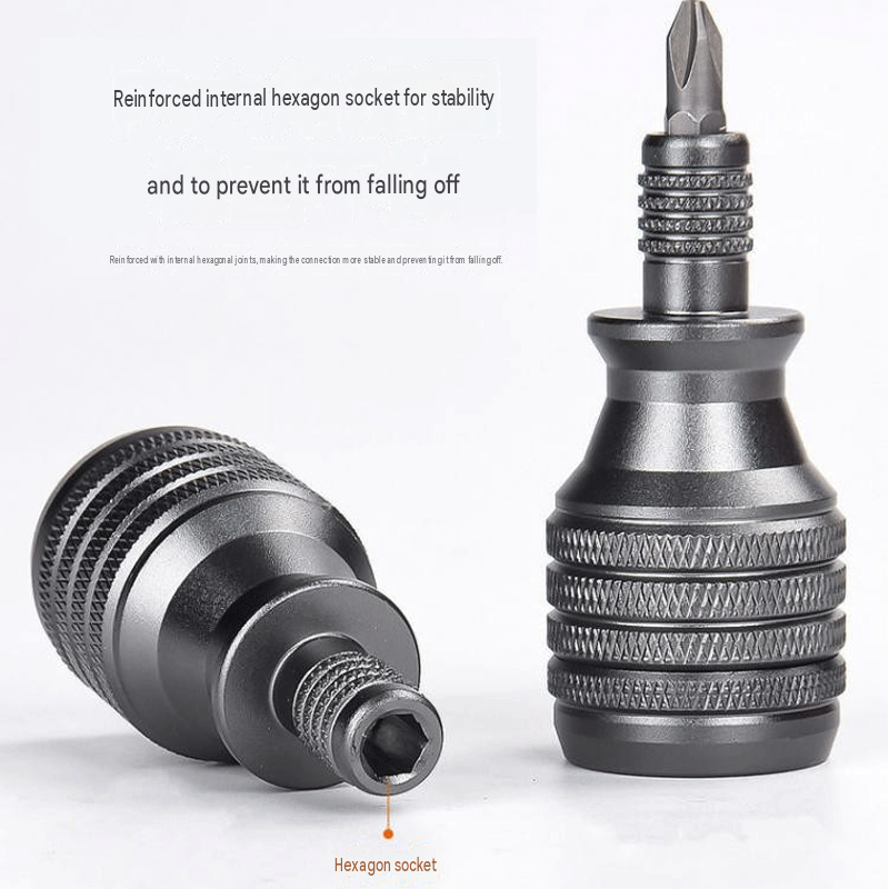7-in-1 Aluminium Alloy Multi-Bit Screwdriver - Compact S2 Steel Bit Set with view 7