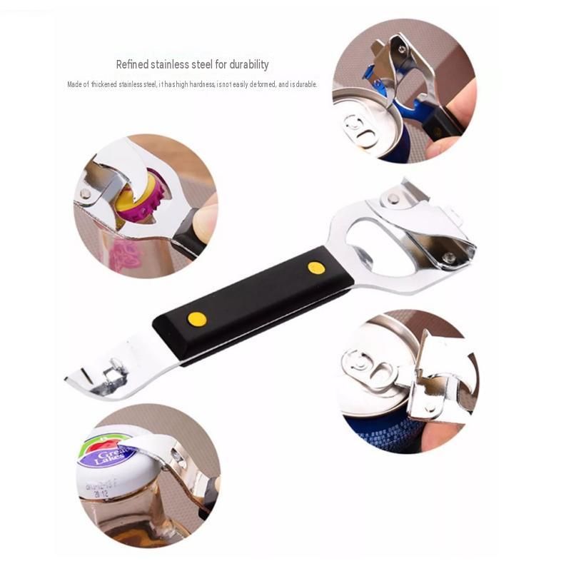 4-in-1 Stainless Steel Bottle Opener and Can Opener - Heavy Duty Beer Opener view 3