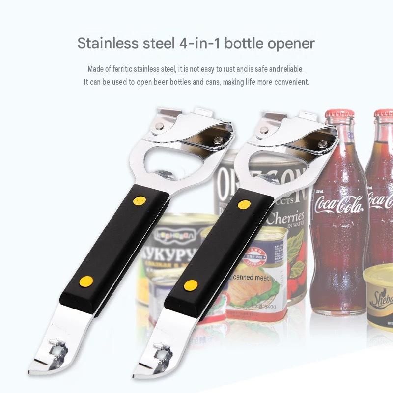 3-pack 4-in-1 Stainless Steel Bottle Opener and Can Opener - Heavy Duty Beer view 2