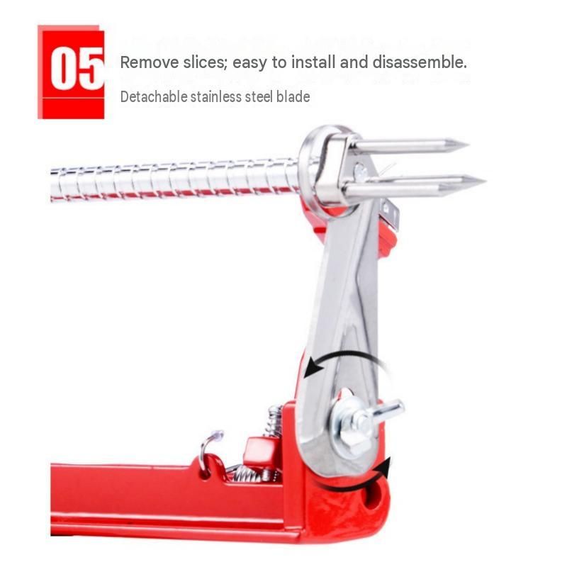 Red 3-in-1 Apple Peeler Slicer and Corer - Manual Hand Crank Fruit Peeling view 8