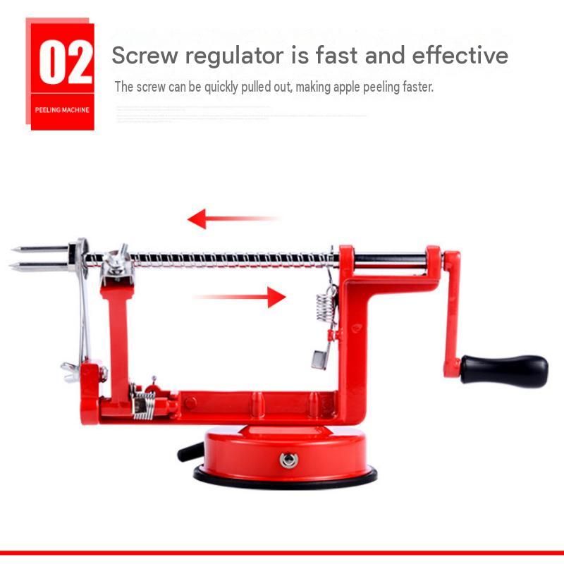 Pink 3-in-1 Apple Peeler Slicer and Corer - Manual Hand Crank Fruit Peeling view 6