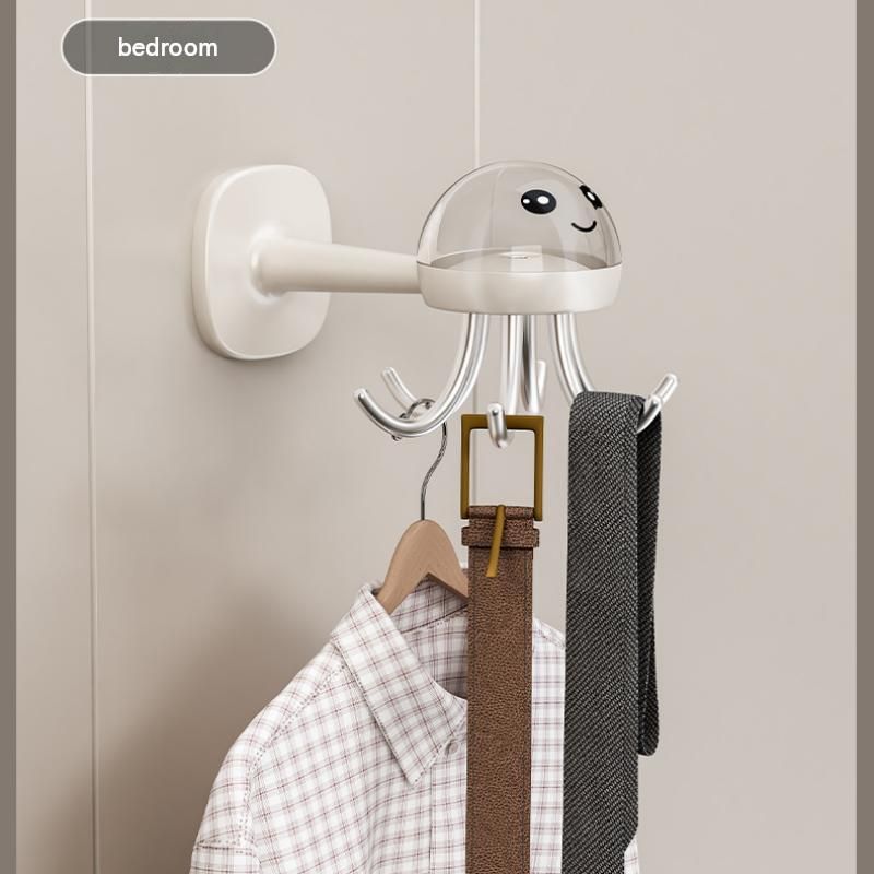 2-pack Beige Octopus Wall Hook Organizer - 360 Degree Rotating Adhesive view 10