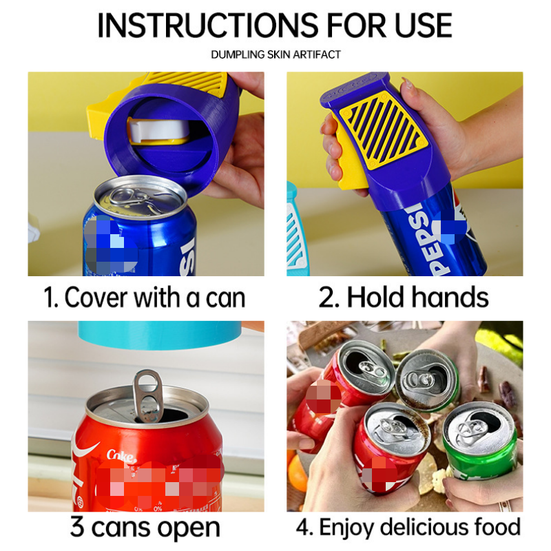 2-pack Green Easy Open Can Opener Tool - Nail Safe Beverage Lid Lifter with view 9